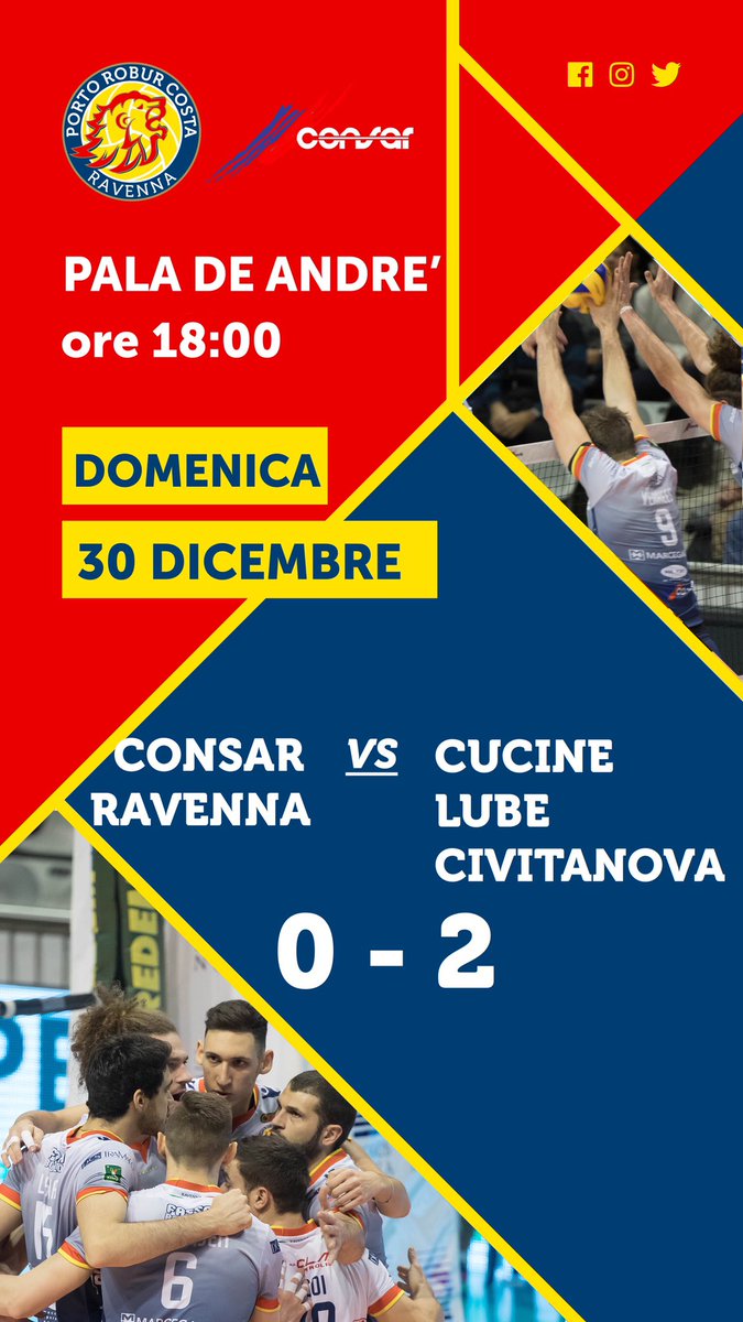 roburcosta's tweet image. #RavennaCivitanova 0-2!
La Lube porta a casa anche il #2set 18-25.

#avantileoni #superlega #credembanca