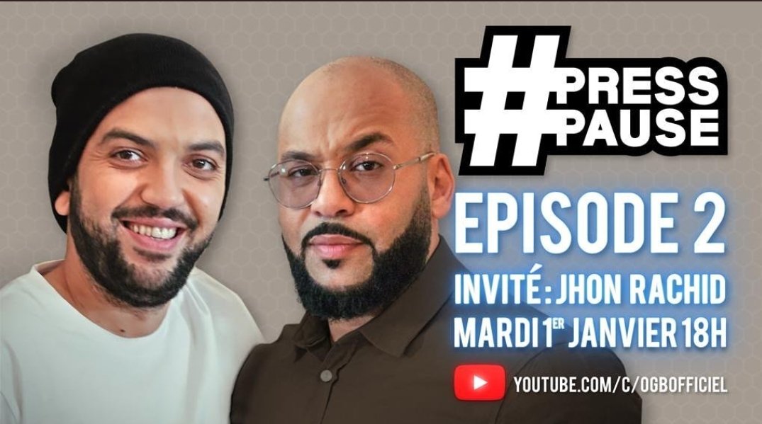 Lfdkj94's tweet photo. Après @KeryJames , @OGBOFFICIEL recevra @JHONRACHID pour un moment de partage en tout simplicité et humanité comme il sait le faire alors la famille #Presspause #1erJanvier2019 https://t.co/6Vjz4Gafak