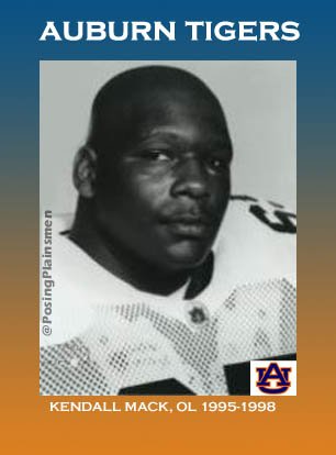 PosingPlainsmen's tweet photo. RIP Big Kendall Mack (Pineville, SC). Manned the #Auburn OL ('95-'98) and reinforced AU hoops ('97-'98). Gone too soon. #GodSpeed #RIP65 https://t.co/6WQrgbCDNH