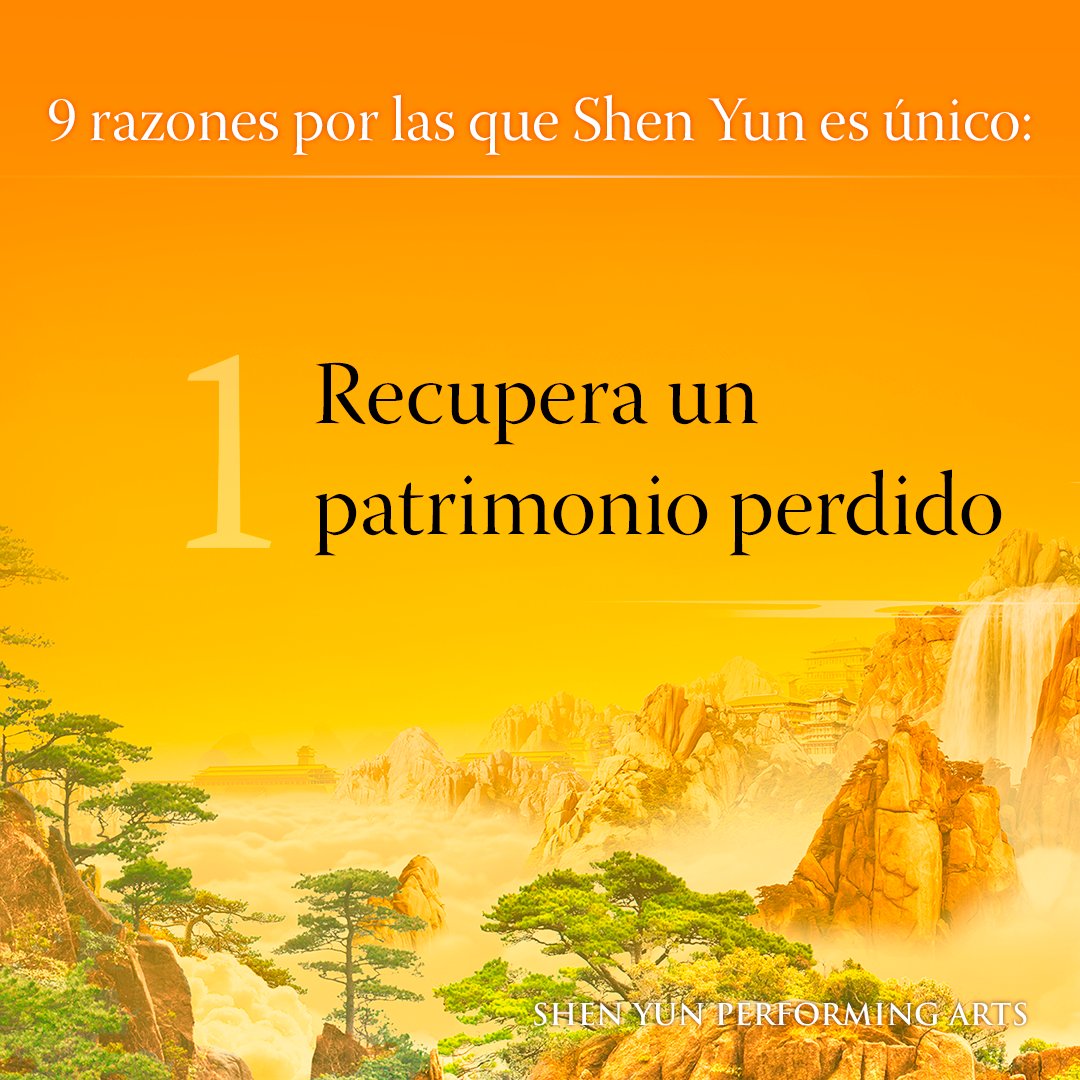 9 razones por las que #ShenYun es único:

1. Recupera un patrimonio perdido

China era una tierra de ricas tradiciones espirituales. Hace unas décadas, el comunismo sepultó esta cultura con su doctrina ideológica atea.
Hoy, Shen Yun recupera la cultura de la verdadera China.