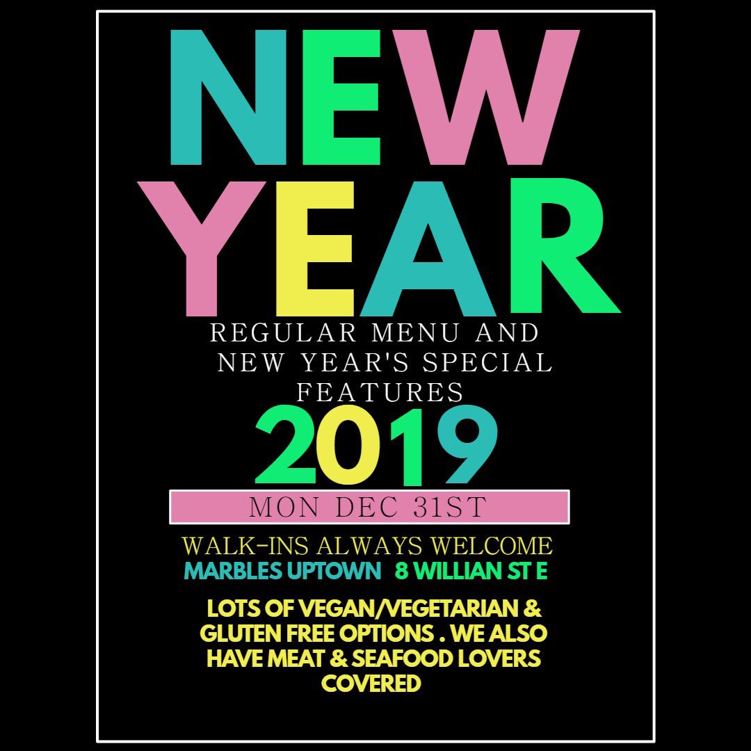 Need plans for tomorrow night but not the limo and diamond tiara kind, come say “c’ya later 2018” with us <a href="/marbles_uptown/">Marbles Uptown</a>