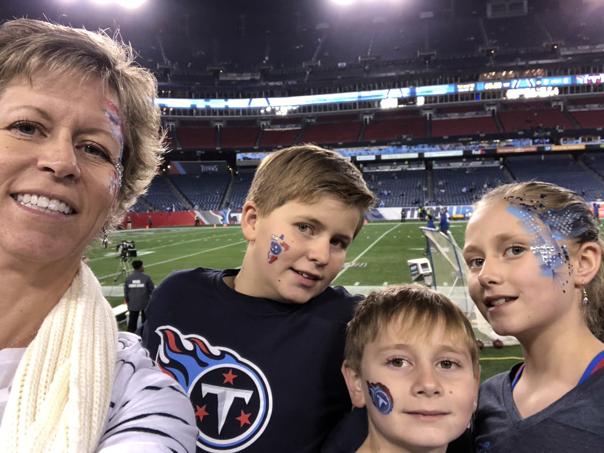 First Pro Football game for the kids! #TitanUpTailgate