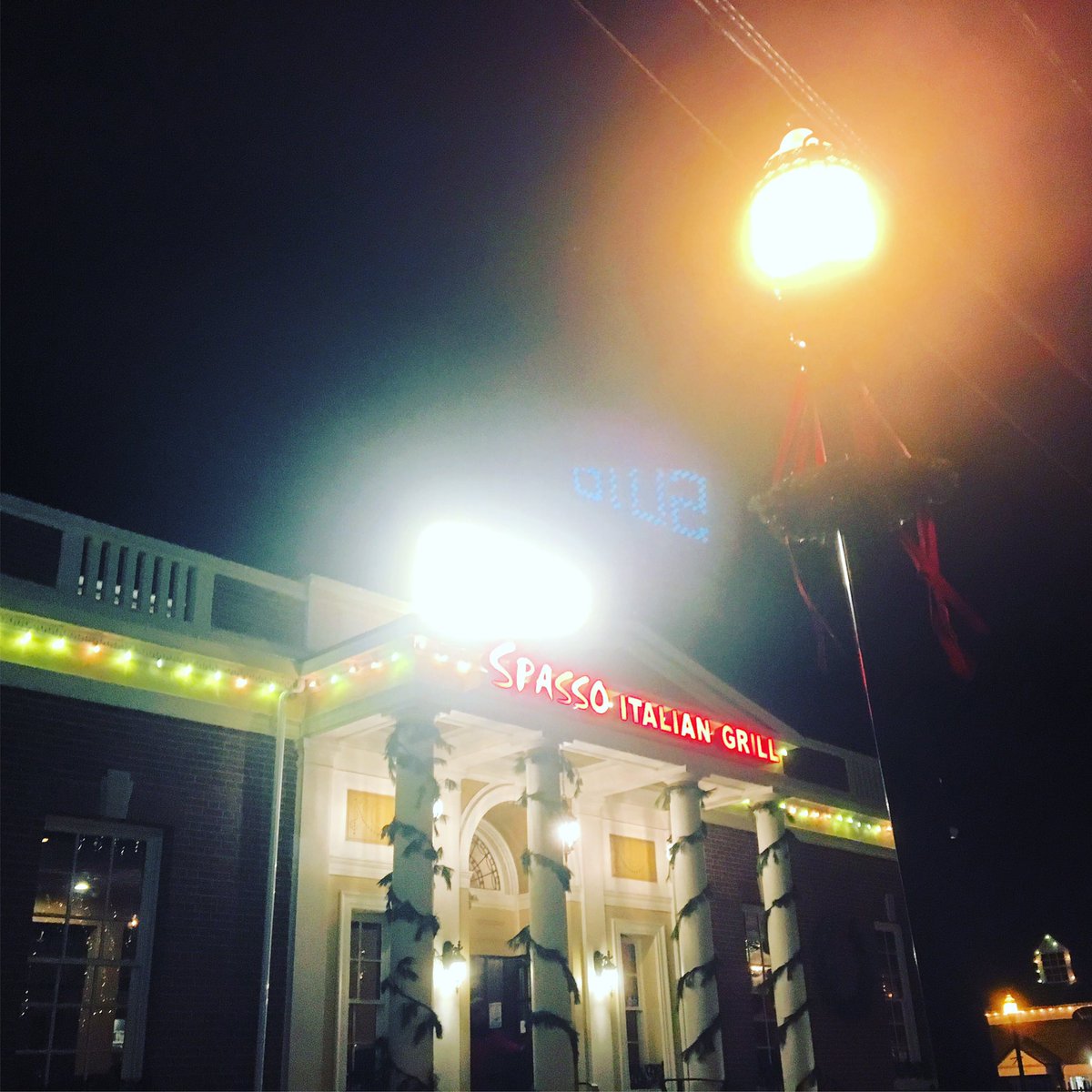 We’re getting ready for tomorrow night. The 2019 sign is up. The lights are lit! #NYEMedia #PartyLocal 🎉🥂🍾