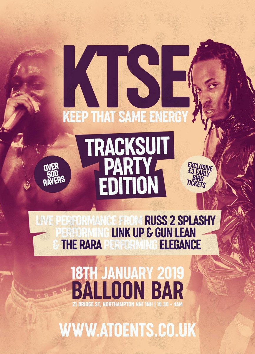Nerissa_NB's tweet photo. #KTSENN2 Keep That Same Energy 😎

Friday 18th January 2019

The Event That Will Definitely SELL OUT 🏆🎉

£5 Super Early Bird Ticket ❌
£7 Early Bird Ticket ✅
£10 Standard Ticket ✅

https://t.co/8F3CKhq54H https://t.co/hGJiZWuCJN