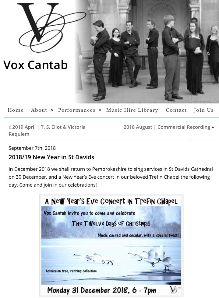 TrefinChapel's tweet photo. New Year’s Eve concert: https://t.co/SkvOJbLlJx