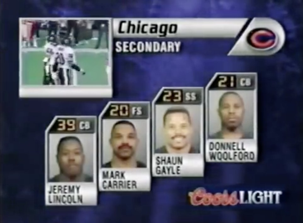 The last time the Bears played in a Wild Card game was after the 1994 season. Every playoffs we've made since then, we've had a bye: 2001, 2005, 2006, 2010.Here was our starting defense in our huge upset win over the Vikings, January 1, 1995, led by HC Dave Wannstedt: