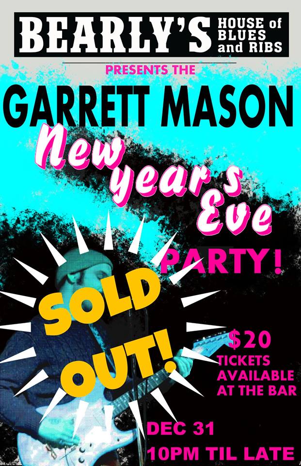 We just got word that our Garett Mason #NYE show is SOLD OUT! Don't lose your tickets!