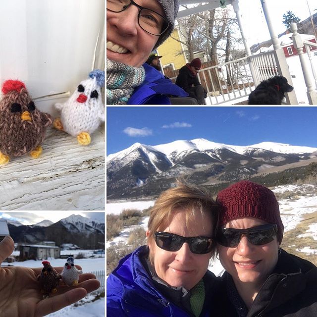 RMezoff's tweet photo. Vacation!! Snow, exercise, friends, chickens... #mochimochiland #colorado
.
.
.
#knitting #holidayknitting #hopepass https://t.co/RjJDiPjCqc