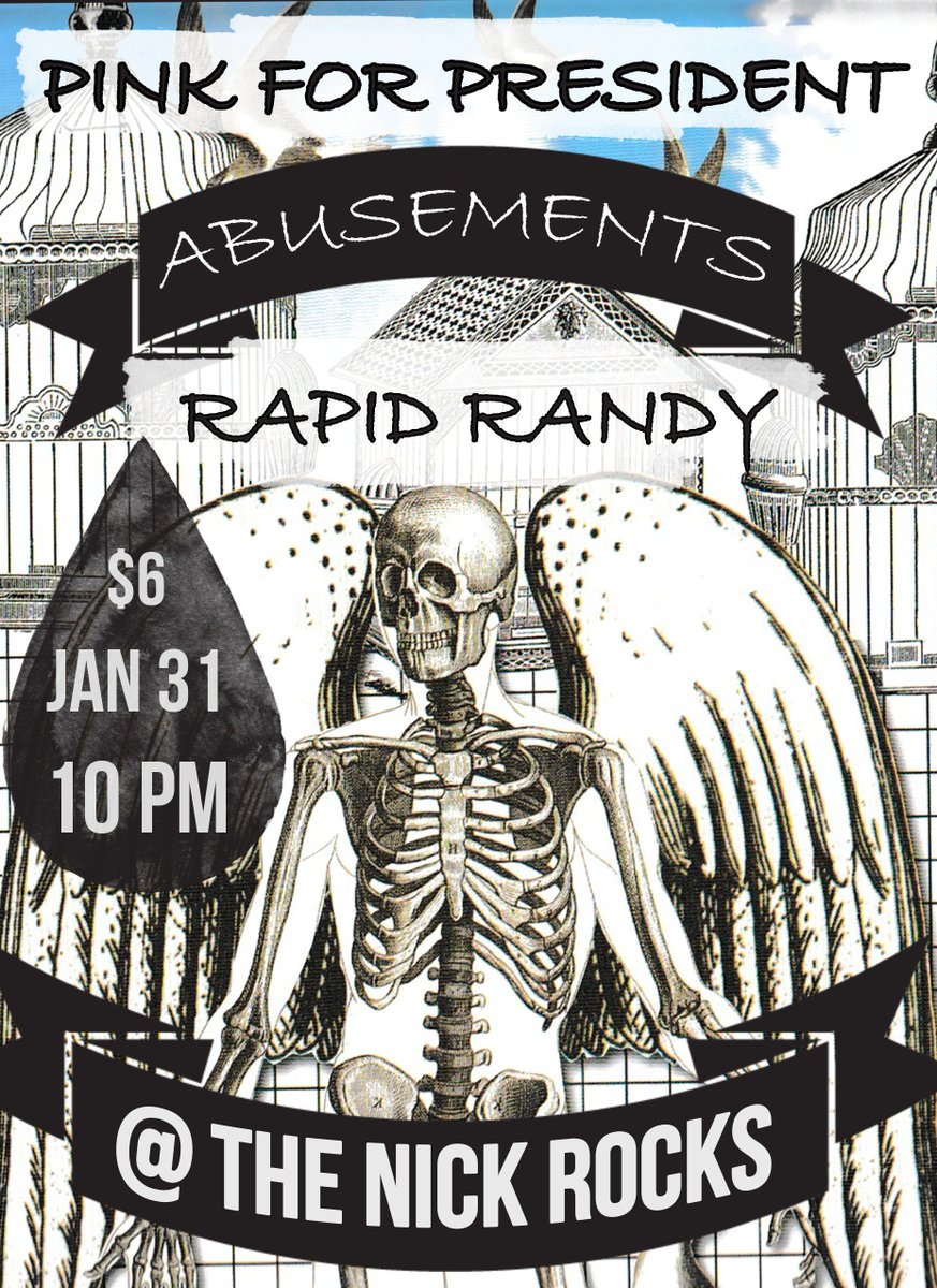 pfpsucks's tweet photo. Don't miss PFP's first show with the new lineup, featuring sheer kick-assery from Abusements  and Rapid Randy! https://t.co/w3gQLHTOMl