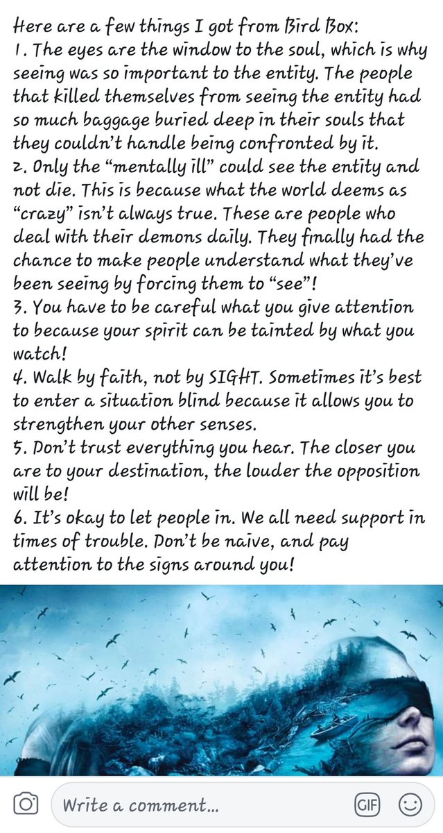 1Take_Trejo's tweet photo. This is exactly the perfect explanation!!! #birdbox https://t.co/i7IzoK4jlO