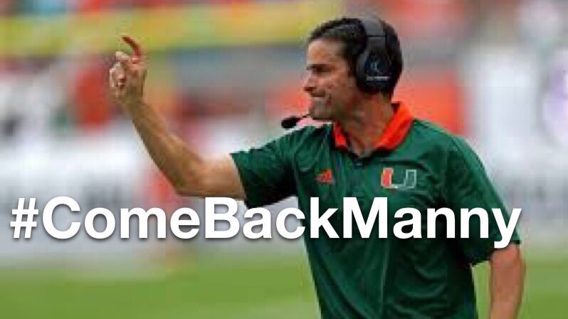 JGRebull's tweet photo. @CanesFootball do whatever it takes #BringMannyBack. @Coach_MannyDiaz this is home. These are your roots. This is where you belong. @julio_frenk and @univmiami open up the checkbook. If not for a timing issue this was your next head coach. #ComeBackManny #CanesFanForLife https://t.co/1I48XuzngN