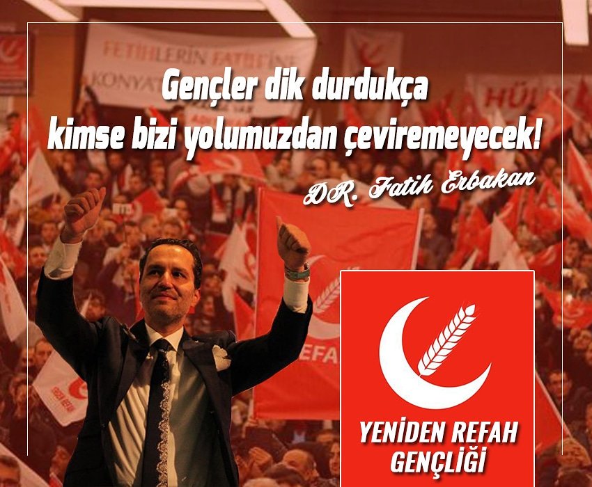 Haydi Gençlik Size İhtiyacımız Var!
<a href="/erbakanfatih/">Dr. Fatih Erbakan</a>
#yenidenrefahpartisi