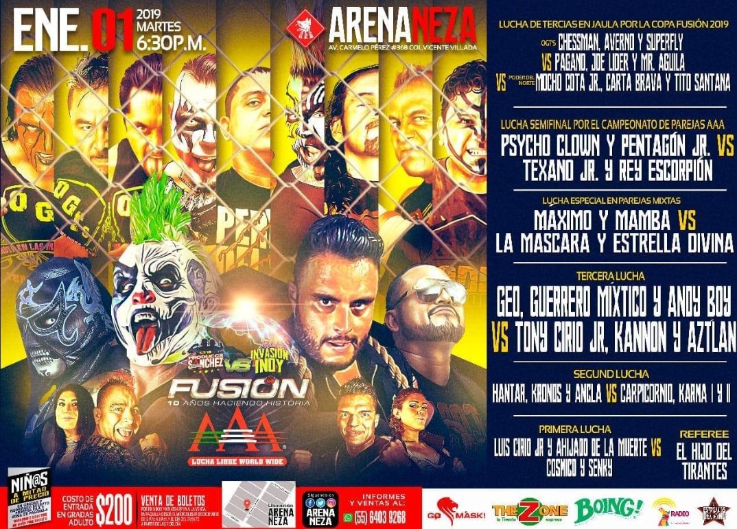 PoderDeNorteAAA's tweet photo. Razaaa cerramos este 2018, pero ya los esperamos el 2019 #Luchaenjaula
la #CopaFusión es #Territorio del #PoderDelNorte https://t.co/Lflpe9iLnp