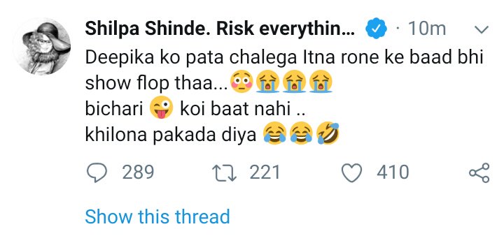 __Bunny_K's tweet photo. Matlab Woh khilona Sreesanth ka ka tha ! 😂

#BB12 #BiggBoss12 #BB12GrandFinale https://t.co/4XQBVl2tDp