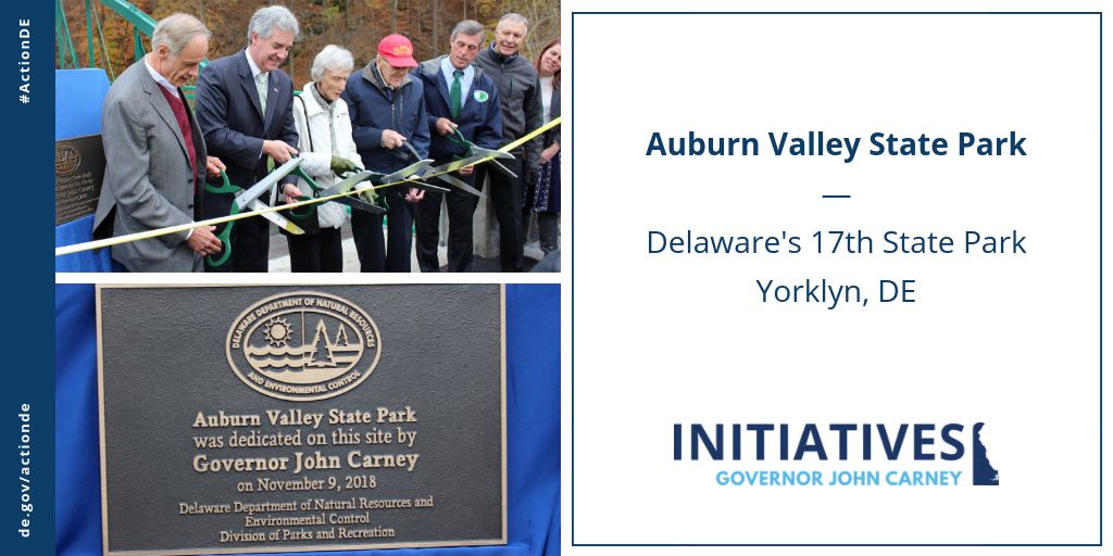 JohnCarneyDE's tweet photo. In 2018, we added Auburn Valley State Park to the list of @DEStateParks. @YourDNREC #ActionDE https://t.co/d36WtzejXA