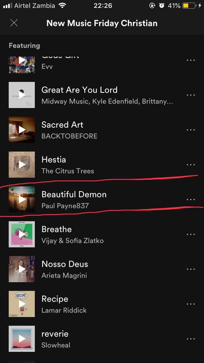 PaulPayne837's tweet photo. The joy that I have right now is unexplainable! Thank you @Spotify for adding #BeautifulDemon to the New Music Friday Christian playlist, and for adding me in the same playlist with the amazing @sinach for me its a blessing and a dream come true!!! 😇😇😇 https://t.co/ujaiUkZri6