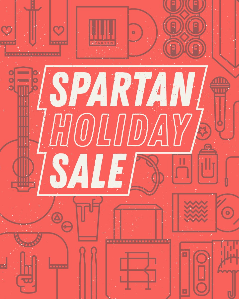 spartanrecords's tweet photo. Our annual holiday sale ends tomorrow! Save 30% off just about  everything in the Spartan store. No code necessary, only smiles! 😄https://t.co/6WoCKPOnGV https://t.co/wgWsBOSleR