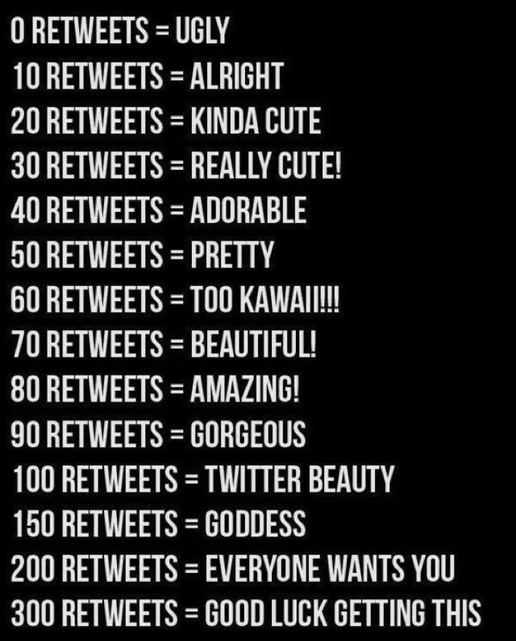 "What do you all think? Please retweet"