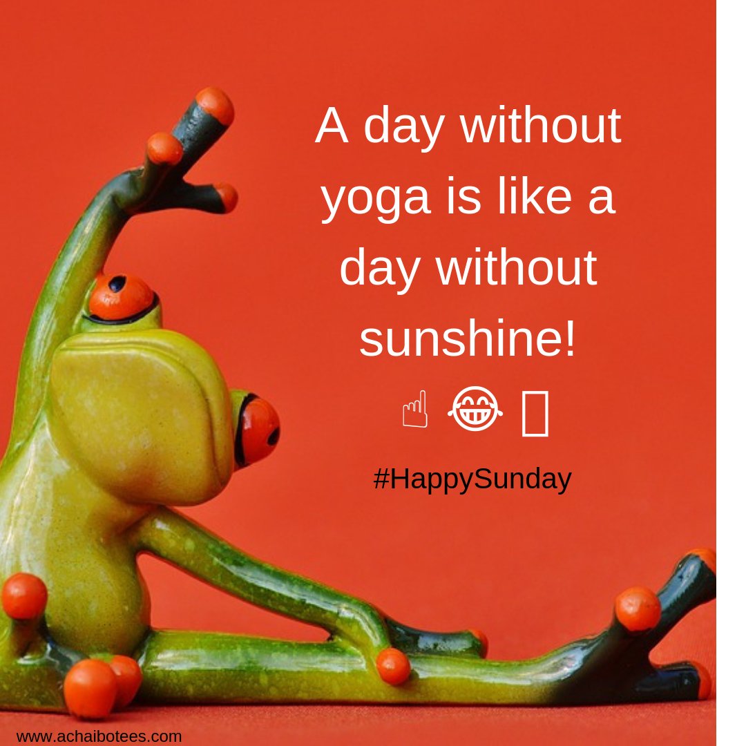 achaibotees's tweet photo. Sunday! Yoga Day!  
A day without yoga is like a day without sunshine! ☝️ 😂 🙏

#Happysunday #Sundayfunday #yogaday #yogaeverydamnday #yoga #yogalover #yogi #yogapose #yogatherapy #yogastyle #fitnesstrend #yogalife #achaibowomen #leagueofinspirationalwomen #achaibotees https://t.co/56dKvGfO26