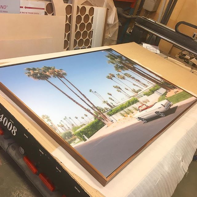 Patrick_Lajoie's tweet image. Just finished framing...‘Galaxy Getaway’ 49” x 65” pigment print face mounted to plexi, limited edition # 1/5. Ready for delivery and installation to a #torontocollector #handmadeframe #solidwalnut #californiaphotography #palmsprings #vintagecars #midcen… bit.ly/2QVG7NU