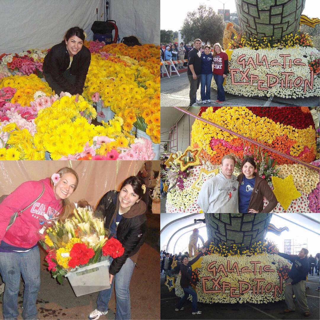 SarahStorelli1's tweet photo. In honor of this Tues, throw back to EIGHT years ago when @CalPoly ASI Student Gov began the tradition of going to Pasadena to help @CPRoseFloat decorate the #CalPolyRoseFloat & attend the parade! As ASI Pres that year, it was amazing to see #LearnByDoing in action! πΉπ #CPProud https://t.co/dh6nXhi7PI