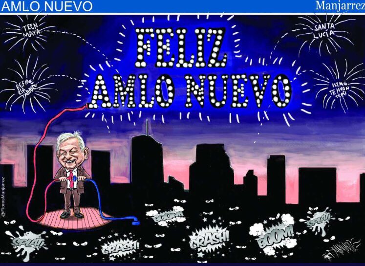 FloresManjarrez's tweet image. Parece q este #AMLO nuevo viene con todo y por todas las canicas. #polarizando al descalificar y hacer más con menos, quitarle a muchos para darle más a sus propios proyectos. Feliz #Amlo nuevo. Mi cartón de hoy en @elheraldo_mx