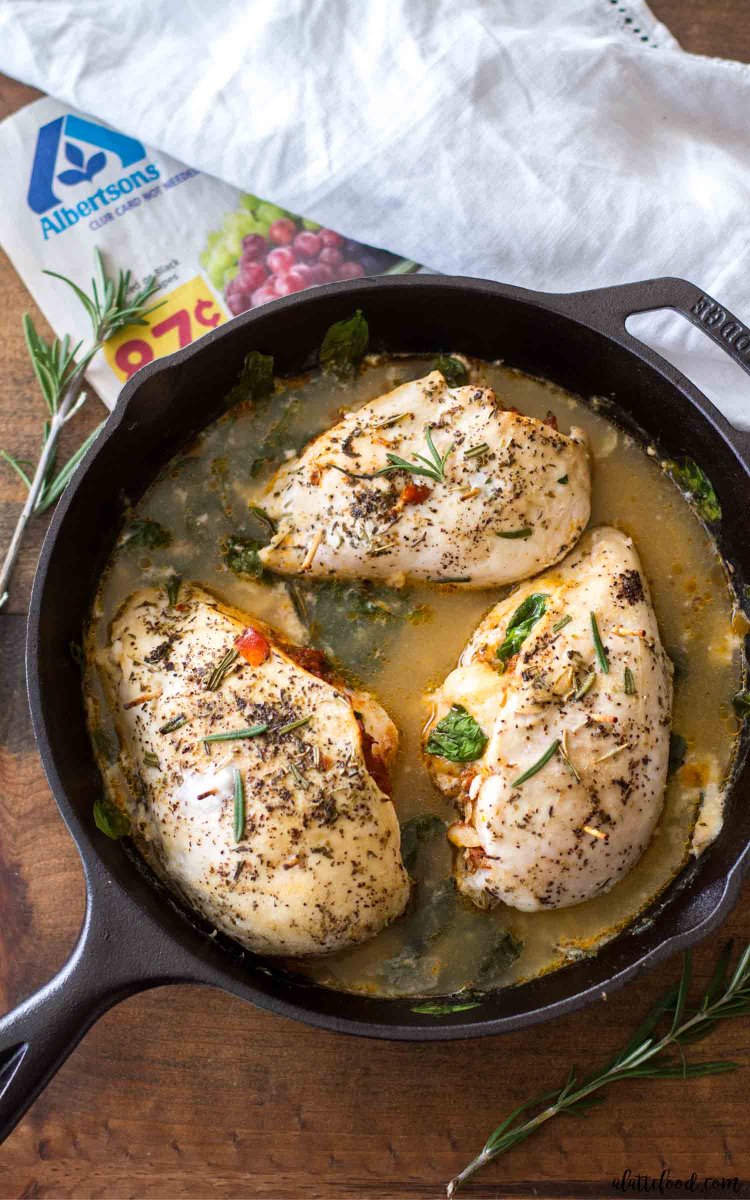 ALatteFood's tweet photo. Looking for an easy dinner recipe?? These Stuffed Tuscan Chicken Breasts are perfect! #ad https://t.co/2I2C4mhvpR @Albertsons https://t.co/Dp2S78hvjj
