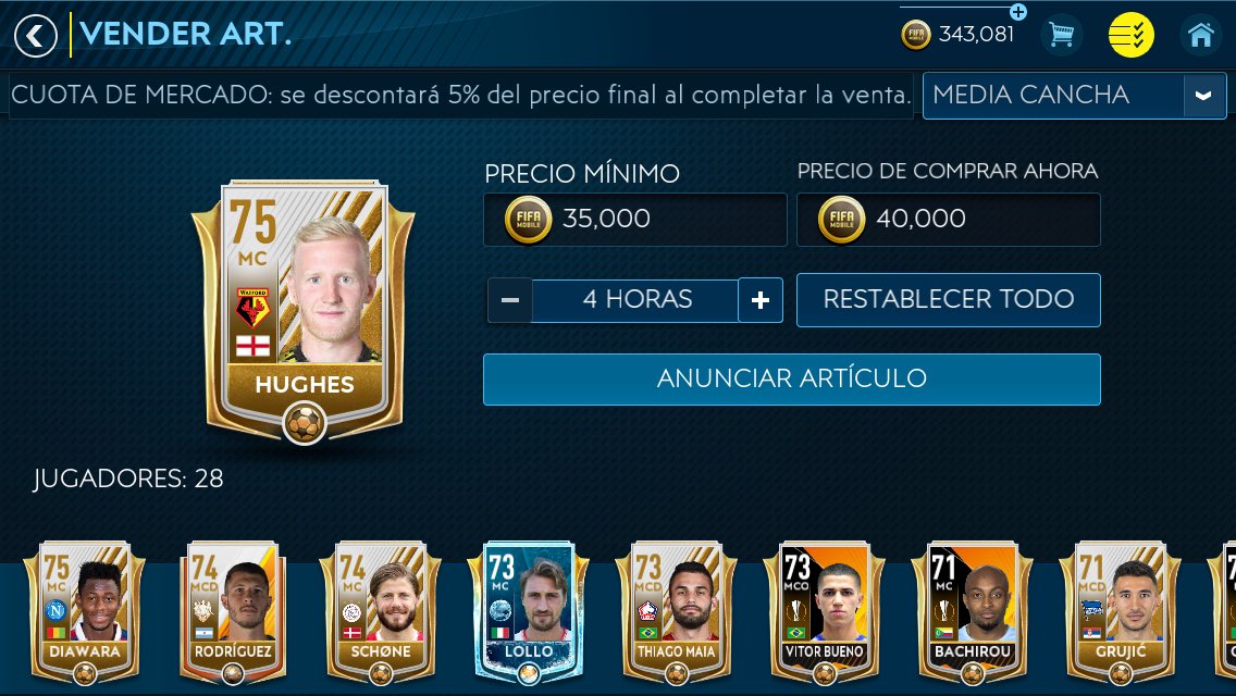 YaelYoutuber's tweet photo. @SeiyaLibraGamer @FutbolStarsCF @tutiofifa @alvarez_viactor @fifa_droid RT PORFAVOR COMPREN JUGADORES EN MENOS DE 32000 monedas y los revenden en 40000 pujar y 45000 en compra definitiva tarde o efectivo se van como agua aprovechen https://t.co/XYV5bLZKuj