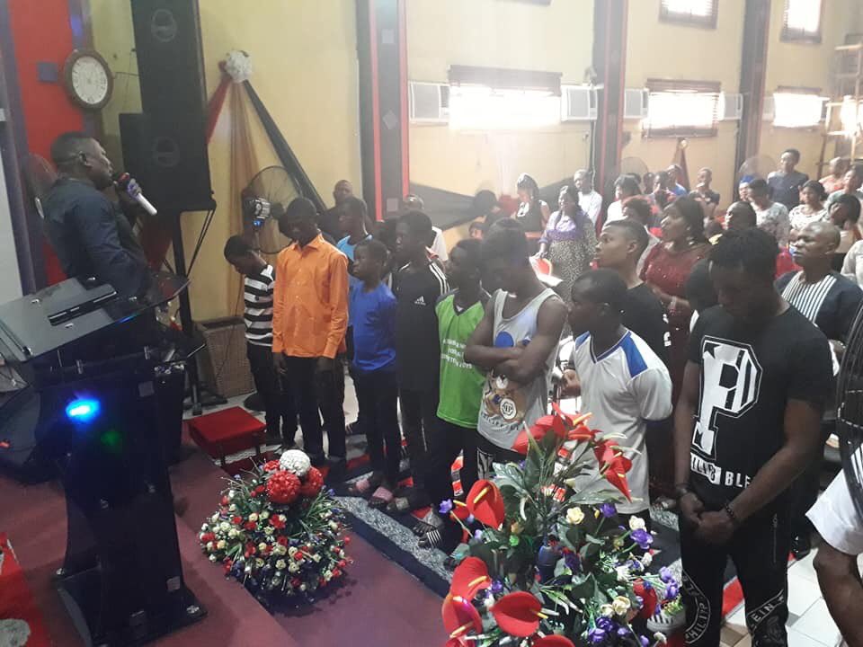 tremmushin's tweet photo. We had an harvest of 13 souls today’s 2nd service. A way to end the year! @tremworld @tremlighthouse @tremfitv #aboveonly #jesusaddicts https://t.co/x5G7RQdSNZ