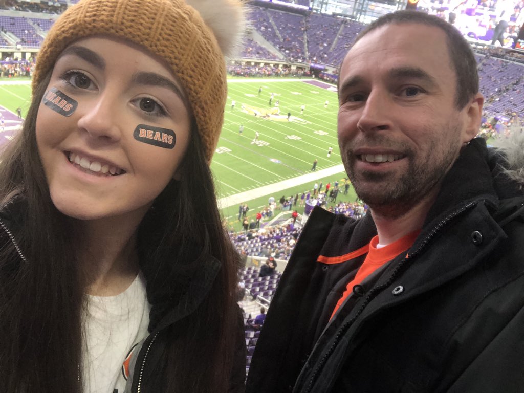 From Manchester <a href="/NFLUK/">NFL fan in the UK</a> to Minnesota - Reppin’ the NFC North Champions <a href="/ChicagoBears/">Chicago Bears</a> #CHIvsMIN #DaBears