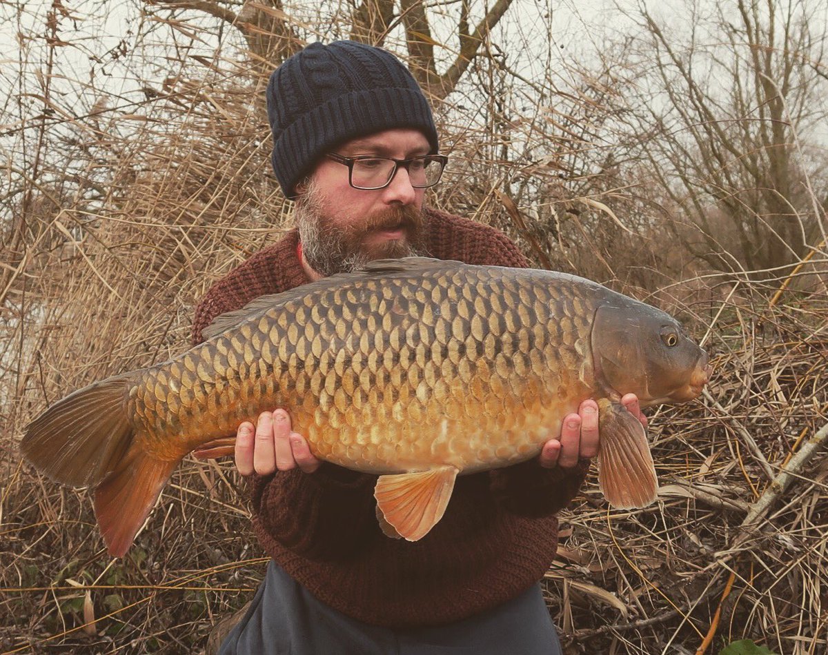 Been hard going this winter on the club pit without much coming out in dec.. not one of the big girls but happy with a brace. This being the biggest. #carp #CarpeDiem #commoncarp #wintercarp