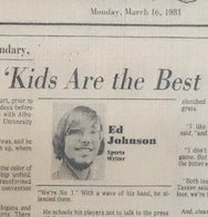 GeoffGrammer's tweet photo. And though he's still Twitterless Ed Johnson, I'll post this pic I took from the Ralph Tasker Arena trophy case from a 1981 edition of the @ABQJournal bylined by colleague Ed Johnson on the namesake of the gym we're in, and the Hobbs Eagles... https://t.co/oANvT9bqsx