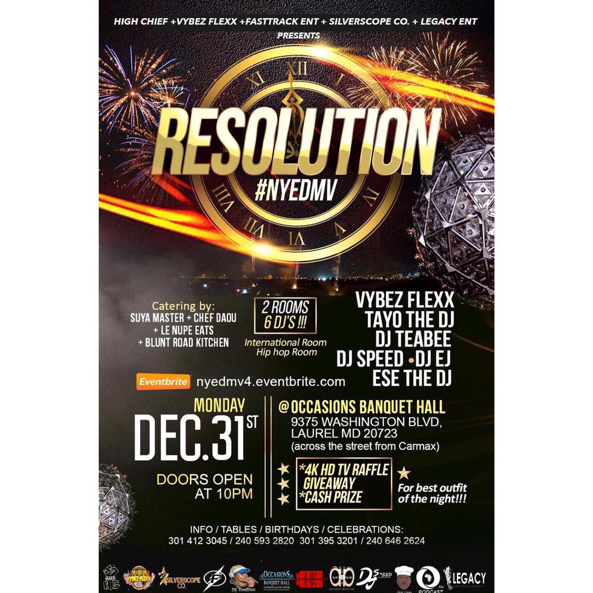 Heavenly_made1's tweet photo. TOMORROW IS THE BIGGEST NYE Party in the DMV ๐
#ResolutionVsGenesis ๐ฅ
#NYEDMV ๐ฅ
Door Opens at 9PMโผ๏ธ
๐9375 Washington Blvd Laurel Md 20723
Get your Tickets nowโผ๏ธ
https://t.co/ASjeIGwKXj https://t.co/3o4jXL4k0R