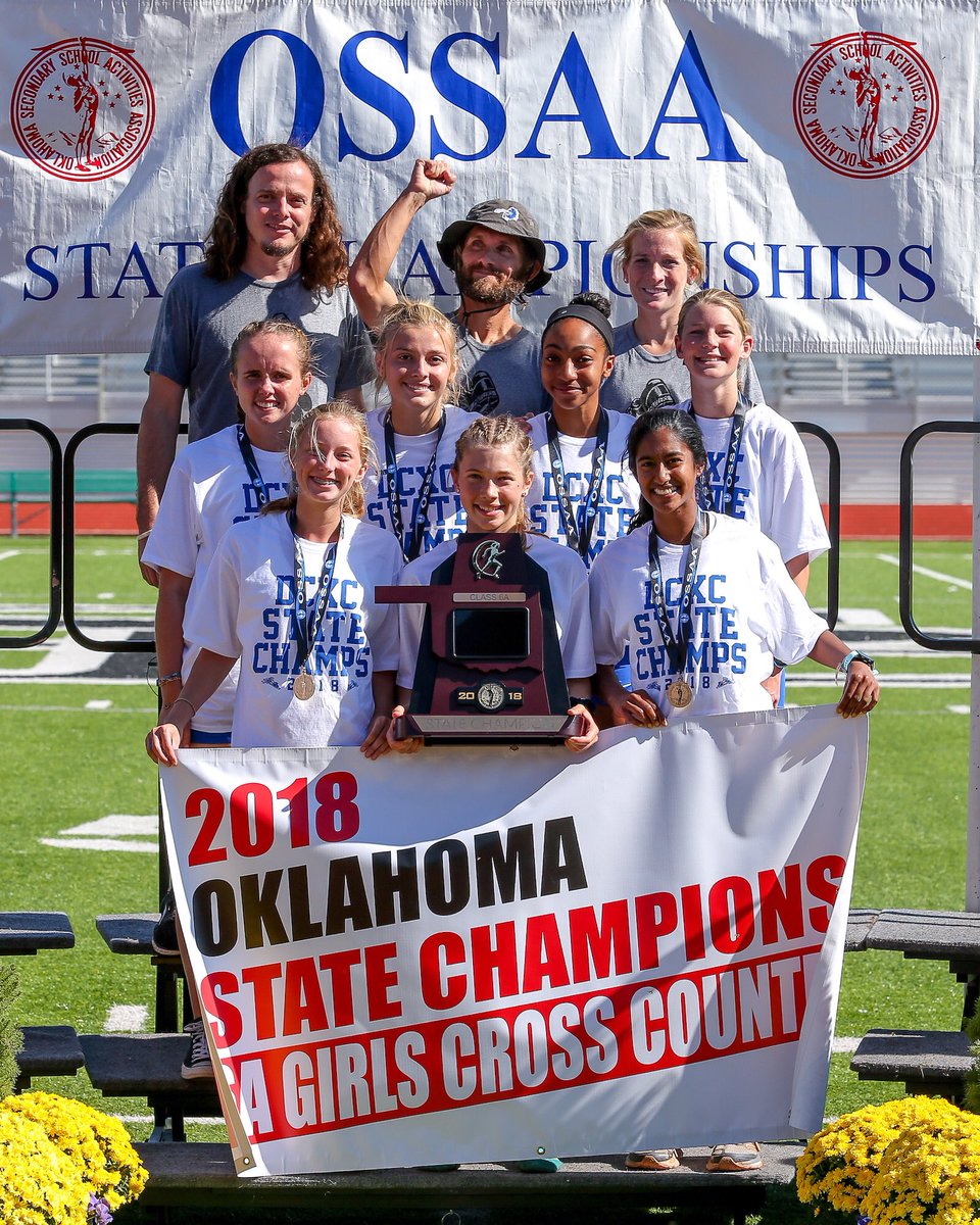 DeerCreekXC's tweet photo. Fun fact: Deer Creek was smallest school by ADM to even qualify for OSSAA 6A State Meet on either side &amp; won both boys &amp; girls! https://t.co/eJpPMSsfQi
