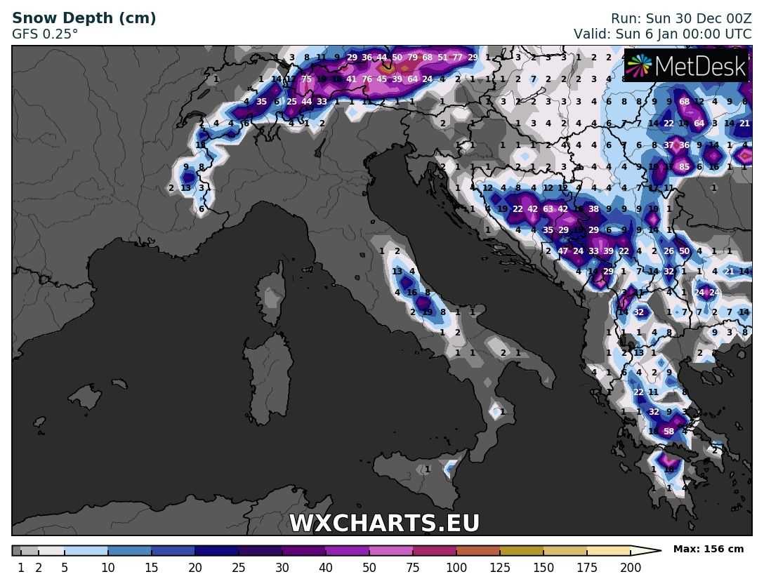 severeweatherEU's tweet photo. Powerful Arctic outbreak across the east-central Europe and Balkan peninsula next week! Lots of snow into WSW Balkan and Turkey:

https://t.co/f4oanb1xoK https://t.co/Iwp6xiTZ9x