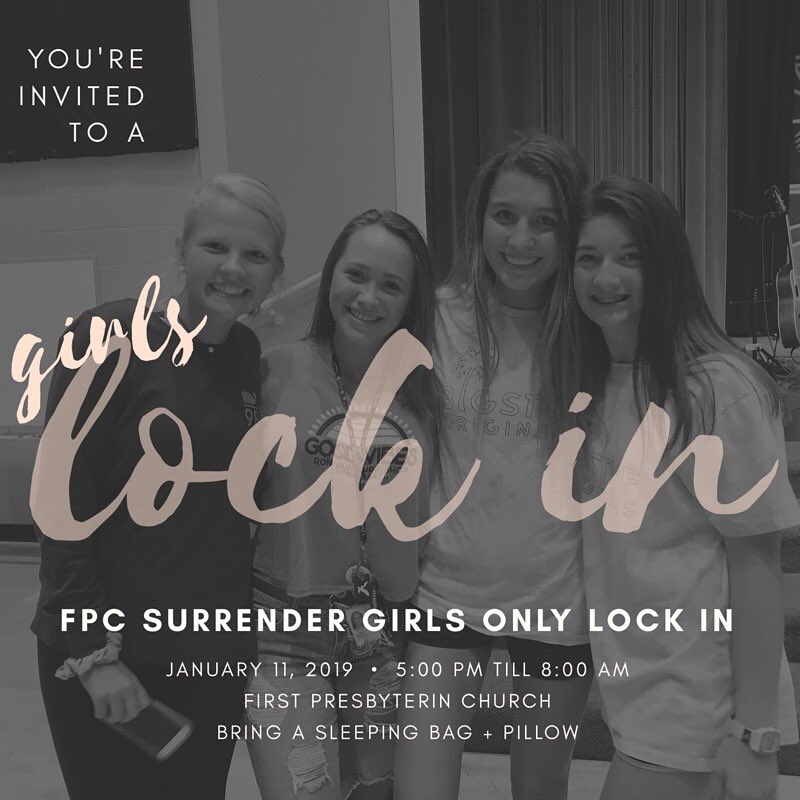 SurrenderFPC's tweet photo. GIRLS mark your calendars and bring all your friends for a night packed with fun !!! https://t.co/ePwIbQNvP6