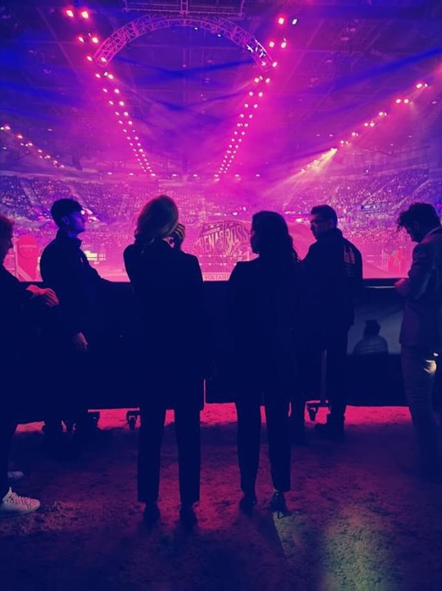 What a way to end the most incredible year!! Us about to go out and sing to a SOLD OUT, jam packed <a href="/EchoArena/">Liverpool Arena</a> Thanks to <a href="/eventslens/">Events Through aLens</a> for capturing this moment for us. Cheers 2018, you’ve been unreal 🥂🎤