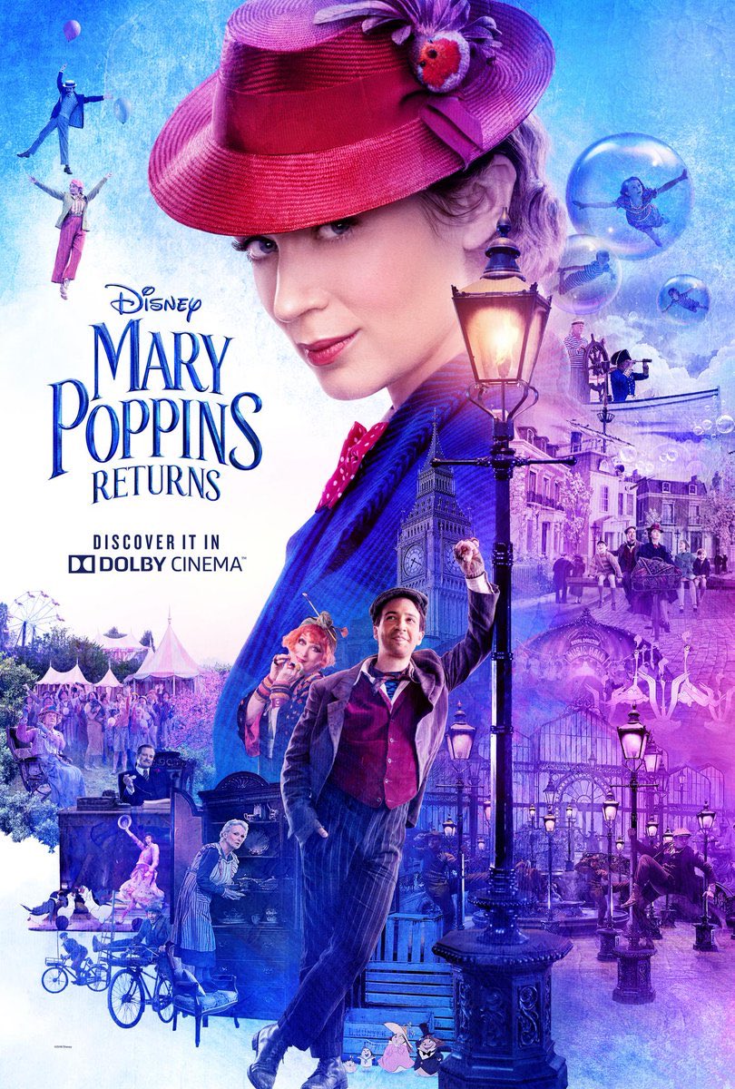 ChrisH367's tweet photo. Finally at Number 1 is this recent, beautiful film. Brings back the joys of being a child and is truly magical.
#filmsof2018 #MaryPoppinReturns https://t.co/A0f3PXfguQ