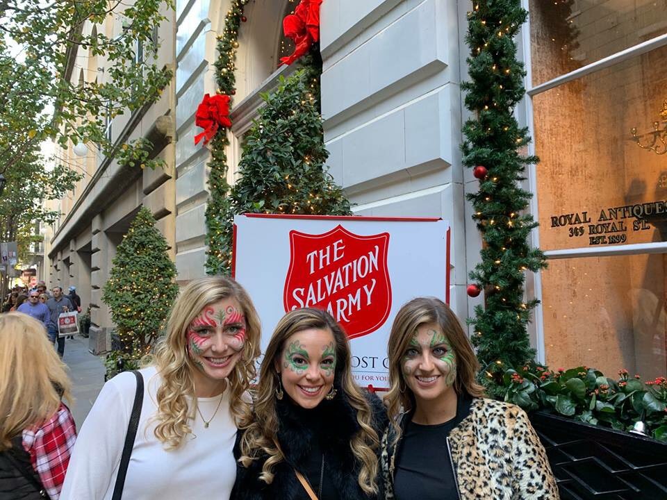 SalArmyGNO's tweet photo. Peggy Monsted, Michael Todd, &amp; Ella Flower were just some of our friends, volunteering to collect donations outside of the @hotelmonteleone. There's still time left to help the needy of Greater New Orleans this holiday season! ❤️🎄 https://t.co/lONetBdjNx