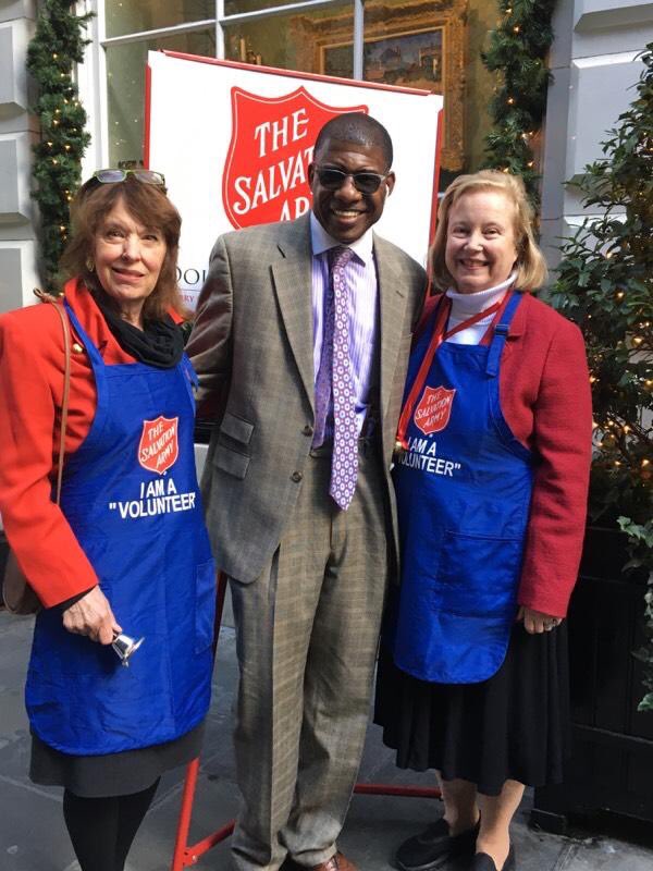 SalArmyGNO's tweet photo. Peggy Monsted, Michael Todd, &amp; Ella Flower were just some of our friends, volunteering to collect donations outside of the @hotelmonteleone. There's still time left to help the needy of Greater New Orleans this holiday season! ❤️🎄 https://t.co/lONetBdjNx