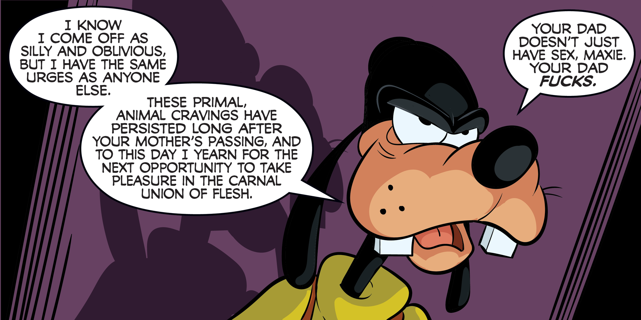 Tristan Cooper The Closest I Came To Starting A Meme In 18 Was Writing A Comic About Whether Or Not Goofy Fucks He Canonically Does Paulwestover S Art Was So Convincing