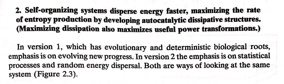 Lotka (1925) working to root Darwin in math suggested a 4th law of thermodynamics that autocatalytic feedback designs form because they maximize power. Odum showed they are embedded in systems, so actually work to maximize EMpower—the rate of total system energy over time. 5/?