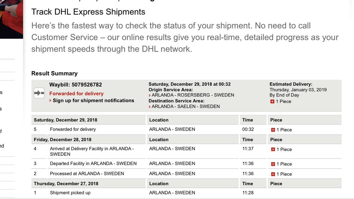 Det här är alltså en expressfrakt med <a href="/DHLPaket/">DHL Paket</a> så sjukt B. Har aldrig varit med om liknande.