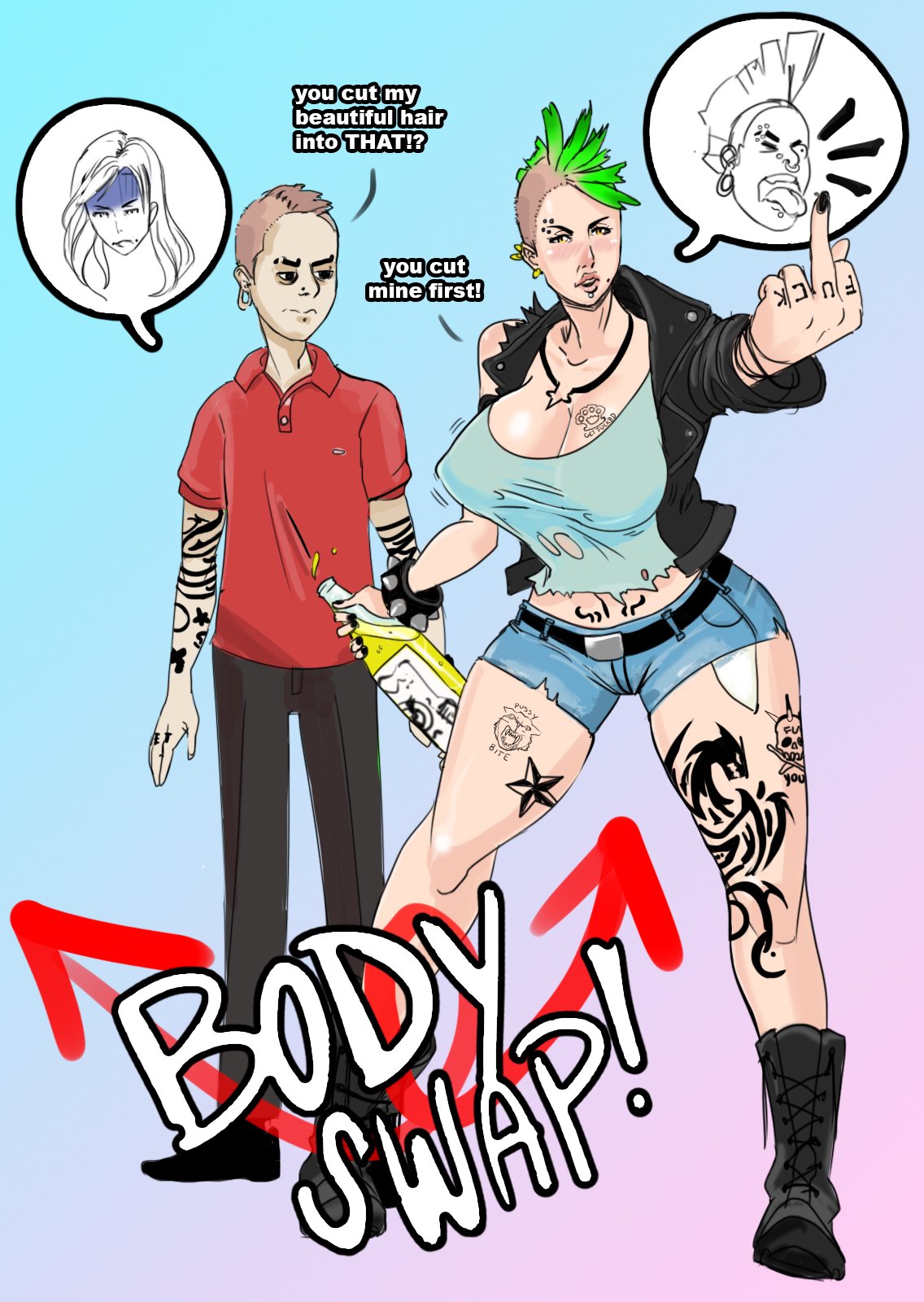 ISLE OF HANDO 🔞στο X: Son and Punk Son #BodySwap a body swap between a  mother and her troublesome son! though... it doesnt seem to be going as  planned... #milf #motherson #art