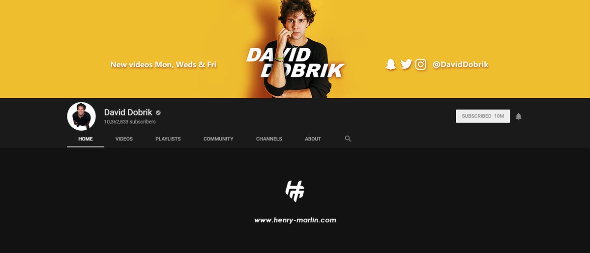 Henry On Twitter I Decided To Make Daviddobrik A New Youtube