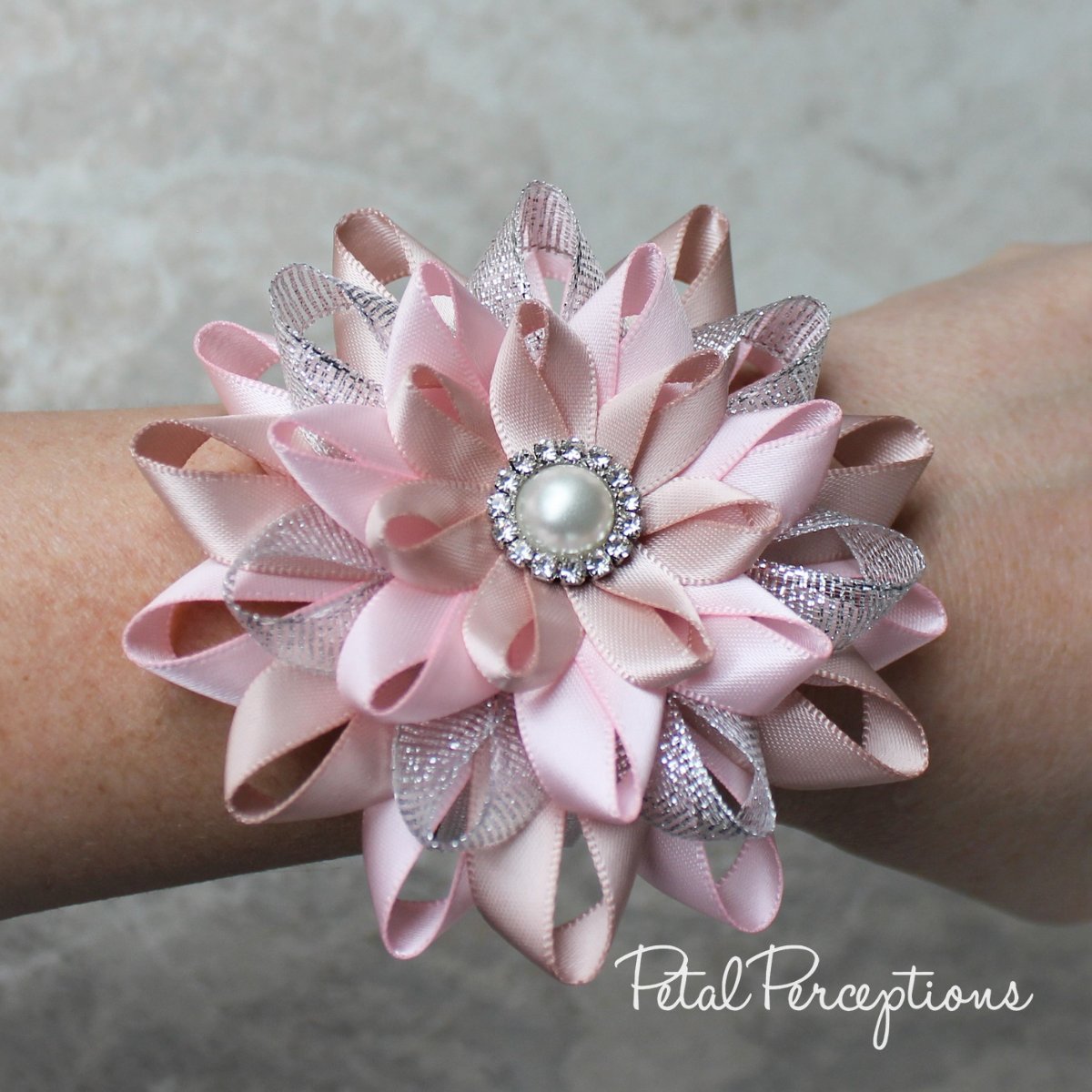 Pink flower wrist corsages ~ Perfect for #bridesmaids! #etsy etsy.com/petalperceptio…