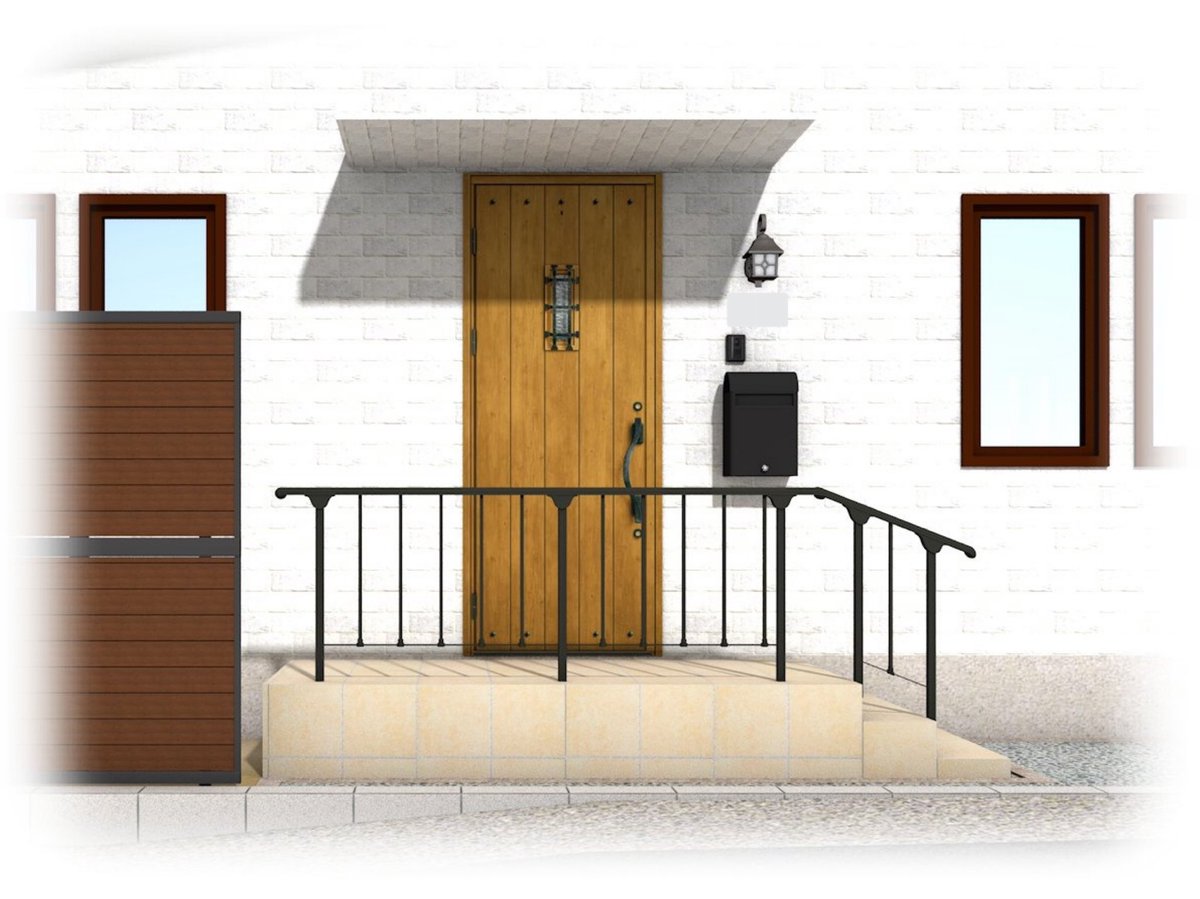 X Rider 一条工務店ガレージハウス در توییتر 玄関周りの外構計画 アイアン手すりを付けると雰囲気が良いなと思うけど 無い方がスッキリする気もする ポストは壁付けの方が使いやすいかな 庭を活用するために高いフェンスにしたい 予算的な兼ね合いもあり 悩み中