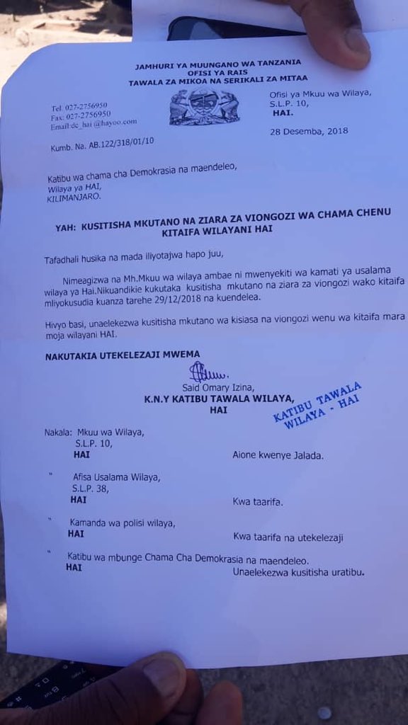 Tz_Kwanza's tweet photo. #UtamaduniWetu
โพ @ccm_tanzania twafurahi kuzuia @CHADEMATaifa + @ACTwazalendo kufanya ziara ilhali Makongamano na vikao tunafanya nchi nzima
โพHili Jambo si la kujivunia tunahatarisha amani ya nchi makusudi.
#SiasaChafu+#UongoziMbaya
#KatibaMpya
#TzKwanza
#ChangeTanzania https://t.co/LnsyVoFxee