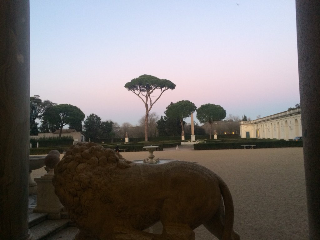 FraLeoncini's tweet photo. La veduta unica di Roma al tramonto da Villa Medici #30Dec2018 #Roma https://t.co/0427P6nMoo