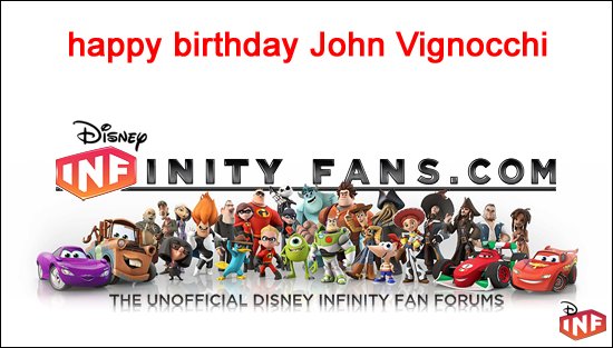 DisInfinityFans's tweet photo. happy birthday @JohnVignocchi have an infinitely awesome 2019 https://t.co/C63JWJHDOf